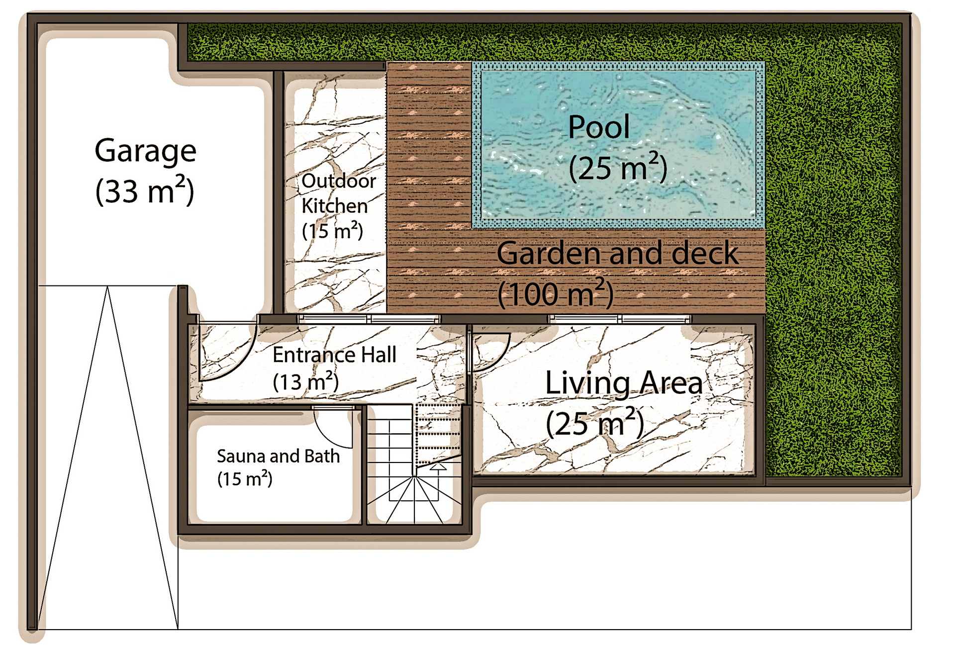 Larmes Villas 6+2 Ruby 01_ruby basment